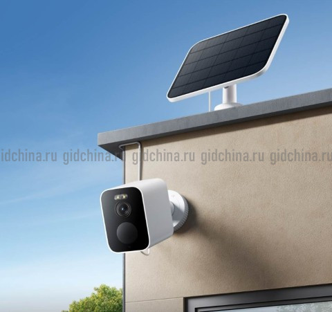 Xiaomi представила уличную IP-камеру с возможностью подключения солнечной панели.